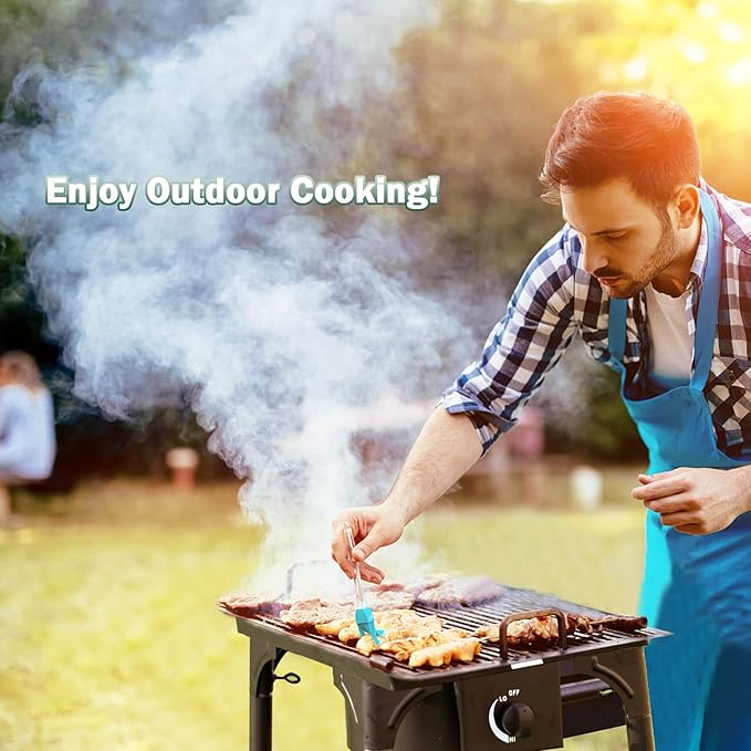 Goplus Outdoor Camping Stove, Single Burner Propane Gas Cooker w/Detachable Legs & 0-20 PSI Regulator & CSA Approval for Camp Patio RV, Cast Iron, 100,000-BTU