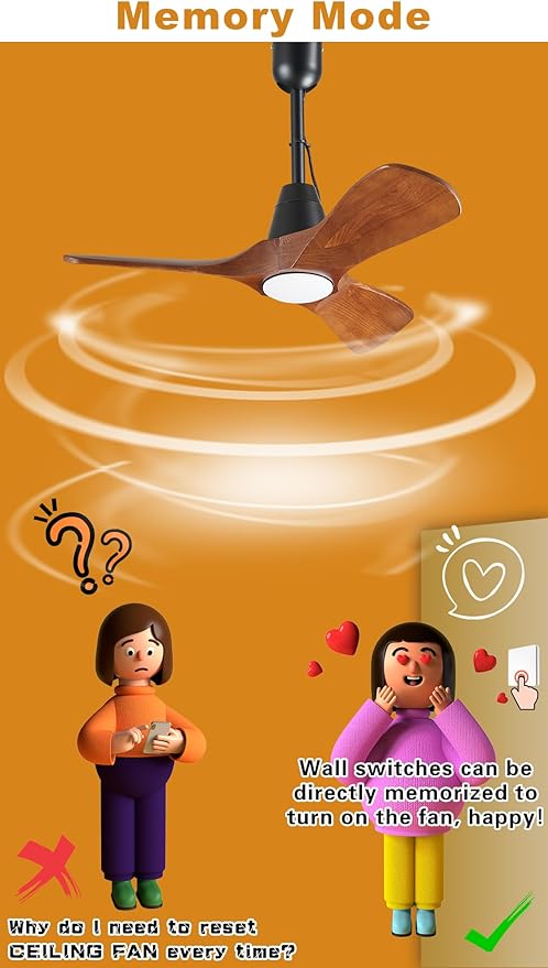 3 Blades Wood Outdoor Ceiling Fan with Light for Patios, Farmhouse Rustic Ceiling Fans with Lights, 34" Plug-In Wet Rated Outdoor Gazebo Fan with Light for Exterior House Porch Patio, Waterproof, F245