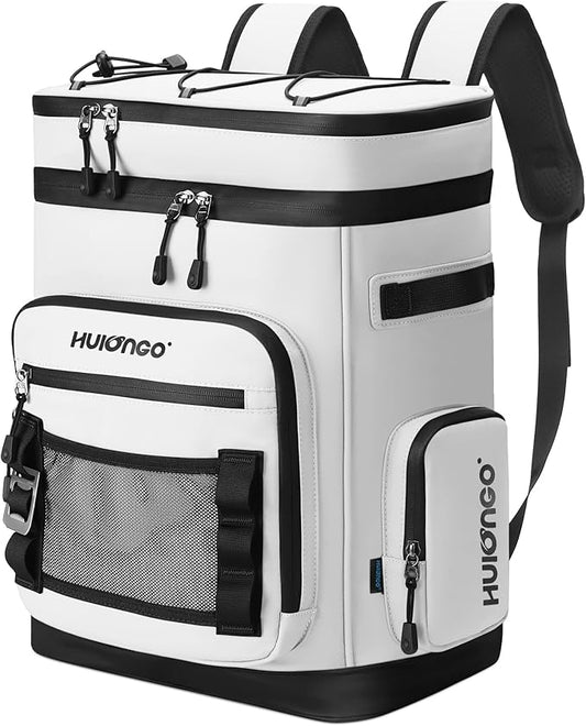 Large Waterproof Insulated Cooler Backpack for Men & Women, Leak Proof Cooler Backpack for Camping, Beach, Fishing, Picnic, Travel, Outdoor, 30L, 48Cans