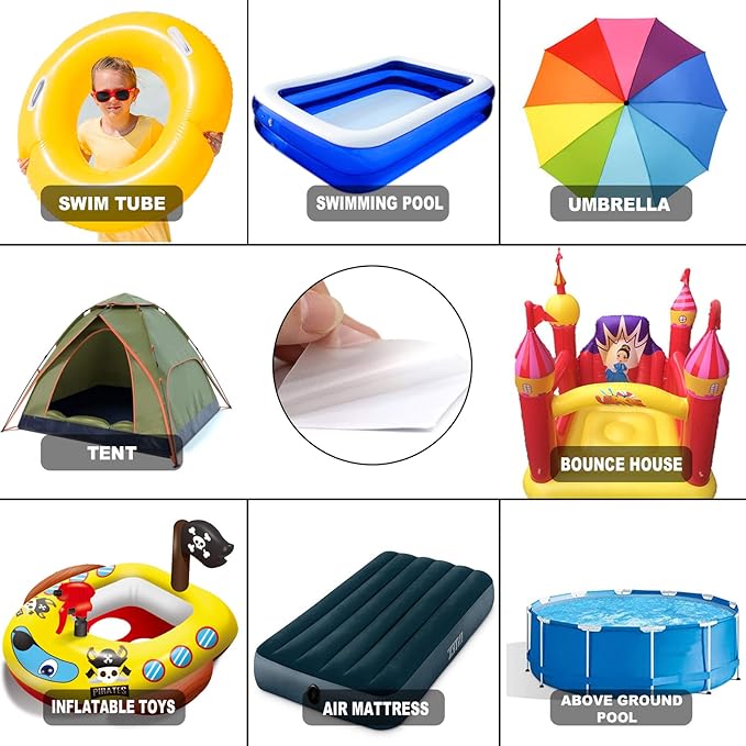4in*5ft Air Mattress Patch Kit Heavy Duty, Bounce House Repair Kit, Vinyl Pool Patch Repair Kit, TPU Patch for Above Ground Pools, Tent, Canvas, Canopy, Floats, Tubes, Air Bed, Pool Inflatables