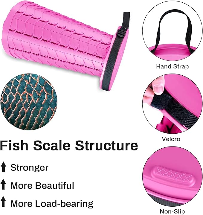 FoldingStool Colorful Stool Body Portable Collapsible Stool Seat Max Load Capacity 397lbs, Telescopic Folding Stools Retractable Stools for Adults Camping Hiking Travel Outdoor BBQ