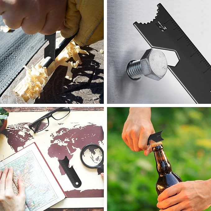 BBTO Striker Scraper Ferrocerium Rod Scraper Steel Ferrocerium Rod Striker Flint Fire Starter with Keychain Ring for Survival Drilled, Emergency, Camping, Backpacking, Hiking, Bush-Craft