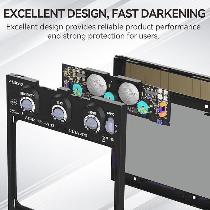 Welding Helmet Auto Darkening,Large Viewing 3.94 * 3.15" True Color Welding Hood With 4 Arc Sensors Solar Powered,Wide Shade 5-9/9-13 for TIG, MIG, MAG With Welding gloves (L-001)