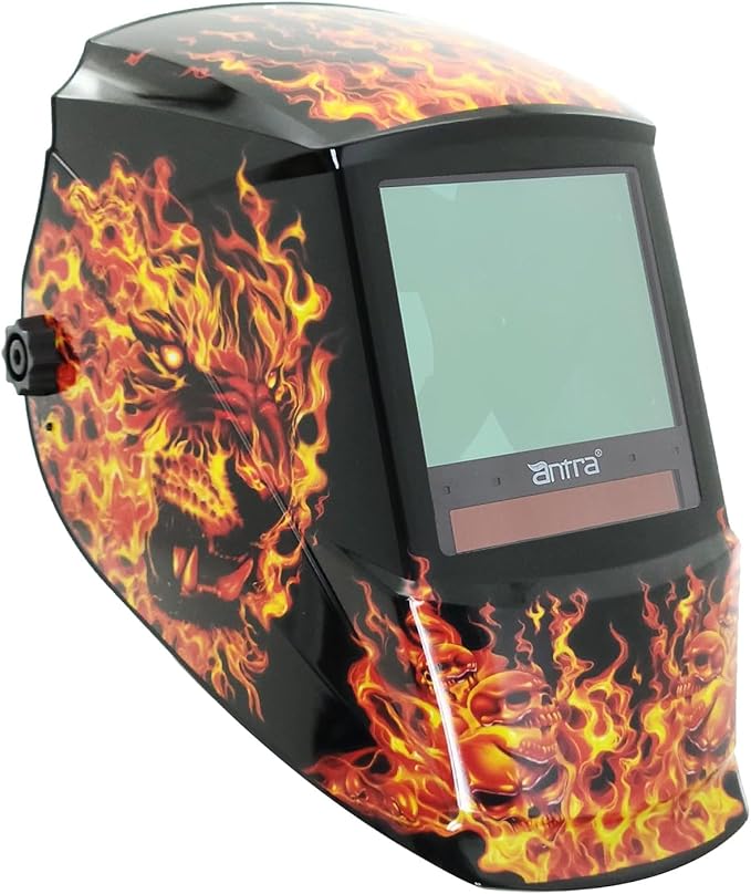Antra True Color Auto Darkening Welding Helmet - Large Window 13.5 Sqi, Wide Variable Shade 4/5-13, Low TIG Amp Rating 2A - Precision Protection for Welding Excellence
