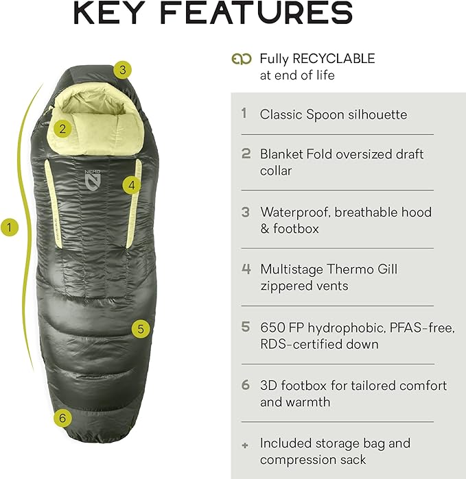 NEMO Equipment Disco Men's & Women's Endless Promise Down Sleeping Bag