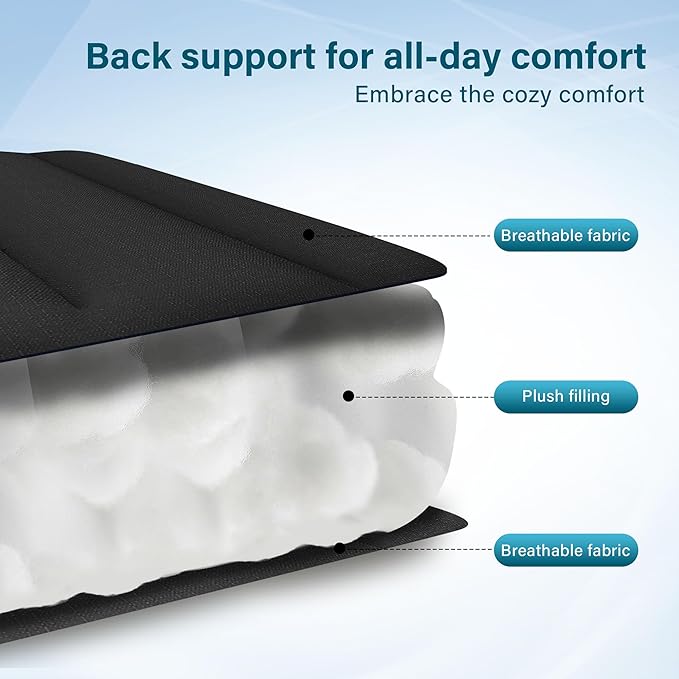 MFSTUDIO Zero Gravity Chairs, Oversized Patio Recliner Chair, Padded Folding Lawn Chair with Cup Holder Tray, Support 400lbs, Navy Blue