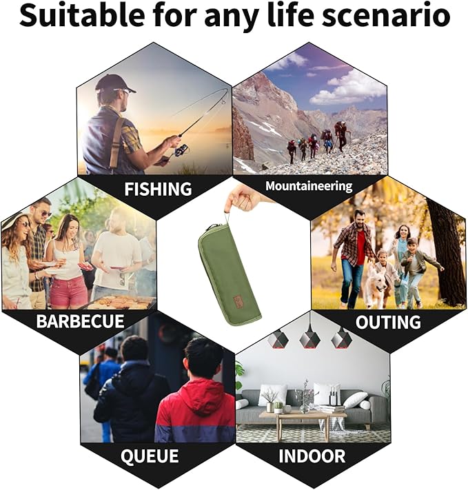 Camping Stool，Portable Foldable Stool aldult Collapsible Chairs Fishing Stool for Outdoor Hiking 300 LBS Load Green 2-Piece Set