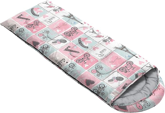 QOOMO Camping Sleeping Bags,3 Season Warm & Cool Weather,Lightweight,Waterproof Sleeping Bags for Adults & Kids,Traveling,and Outdoors,Camping Gear Equipment