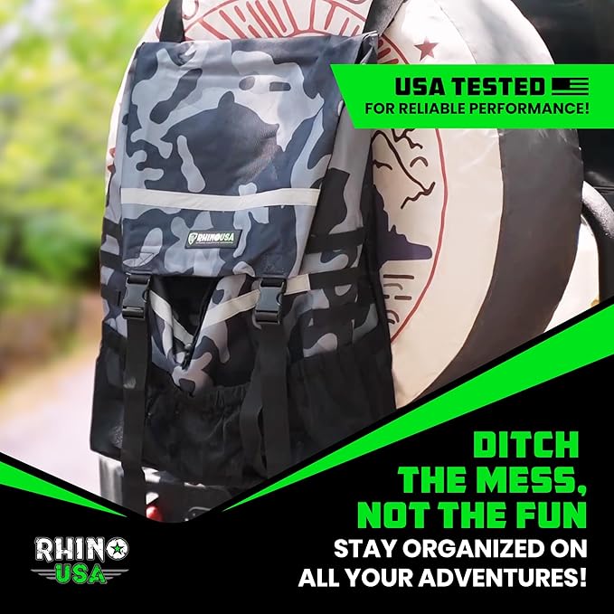 Rhino USA Spare Tire Trash Bag - Ultimate Car Storage Solution For Overlanding Accesories, Firewood, Water, Camping Essentials and More! - Camo