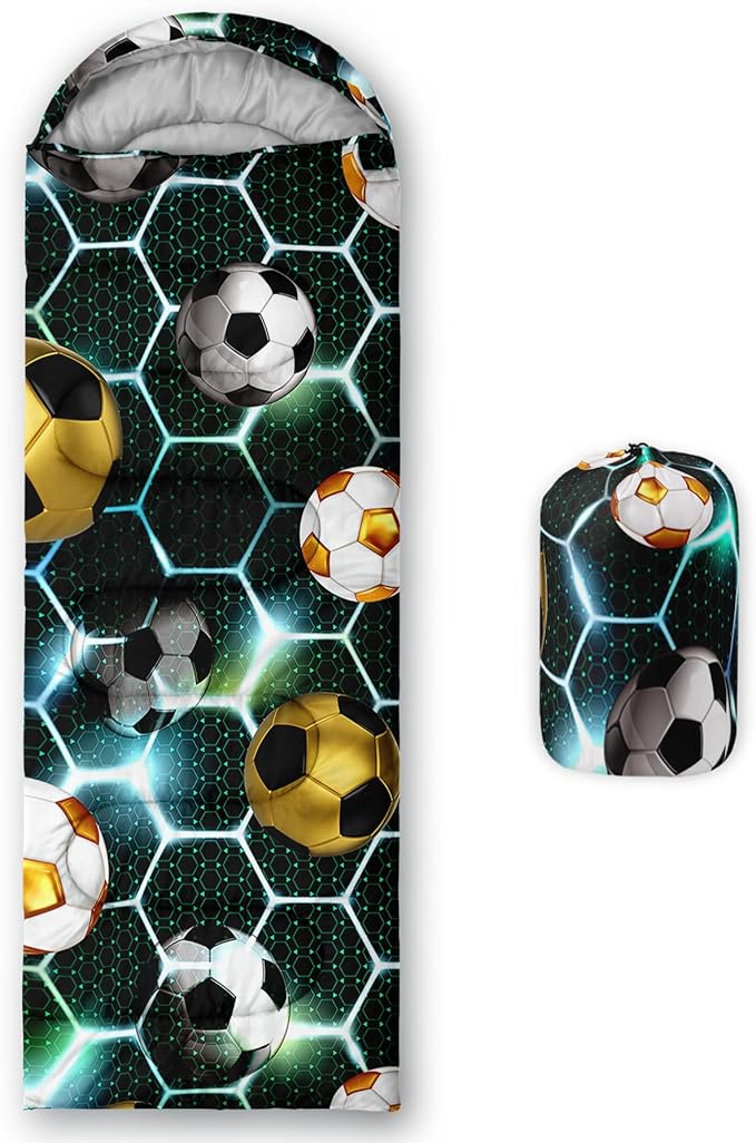 QOOMO Camping Sleeping Bags,3 Season Warm & Cool Weather,Lightweight,Waterproof Sleeping Bags for Adults & Kids,Traveling,and Outdoors,Camping Gear Equipment