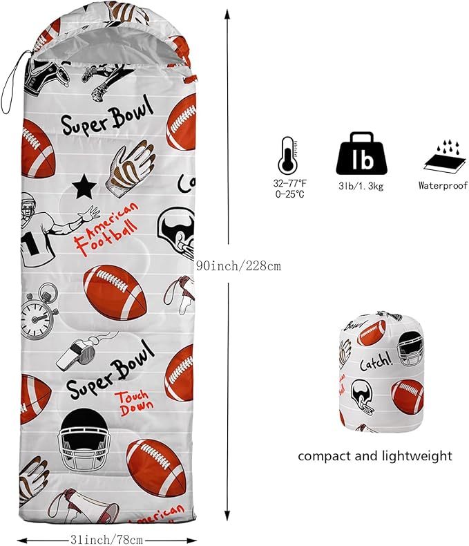 Print sleeping bag,sleeping bags,Outdoor Camping Sleeping Bag，Suitable For Children Boys And Girls Portable,Waterproof,Compact And Lightweight,Great For Outdoor Camping,Backpacking And Hiking