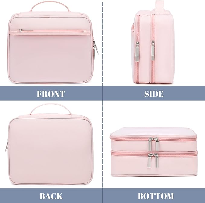 mygreen Travel Electronics Organizer, Waterproof Cable Organizer Bag for Electronic Accessories Triple Layer Large Shockproof Cable Storage Bag for Cord, Hard Disk, Power Bank, Tablet Aqua Sky