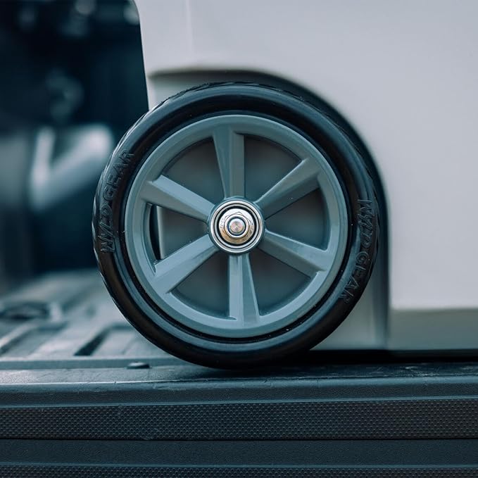 Wyld Gear 75qt Freedom Series Cooler with Wheels – Durable, High-Performance Ice Retention, Portable with Tow-and-Stow Handle – Ideal for Outdoor Adventures, Tailgating, and Camping