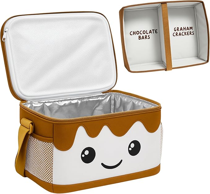 The S’mores Company - S’mores Caddy with Tray Organizer, Smores Snackle Box Kit for S’mores Supplies, Camping Accessories