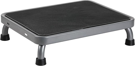 Heavy-Duty Step Stool with Carry Handle – 4.1" Low Foot Stool, Non-Slip Rubber Platform, 500lb Capacity – Portable Safety Step for Seniors, Adults, Bathroom, Bed, SUV – Gray, 17"x13"