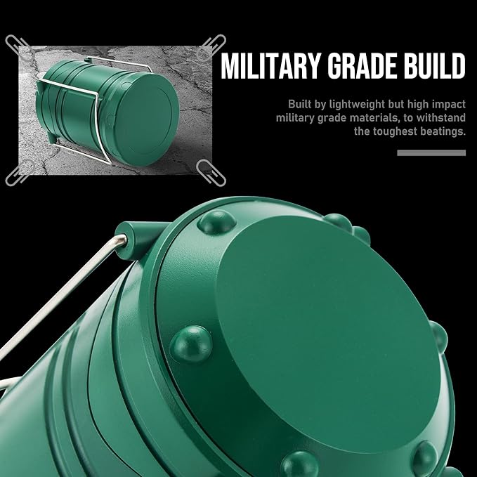 Lichamp LED Camping Lantern, 4 Pack Battery Powered Flashlight for Power Outages, Portable Collapsible Hanging Light Essential for Home, Outdoor, Emergency Lamp Survival Kit Gear for Hurricane, C5