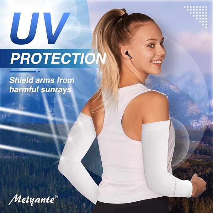 Arm Sleeves for Men Women Work 1 Pair UV Sun Protection UPF Long Sleeves Tattoo Cover Up Sleeves to Cover Arm Sleeves Cooling