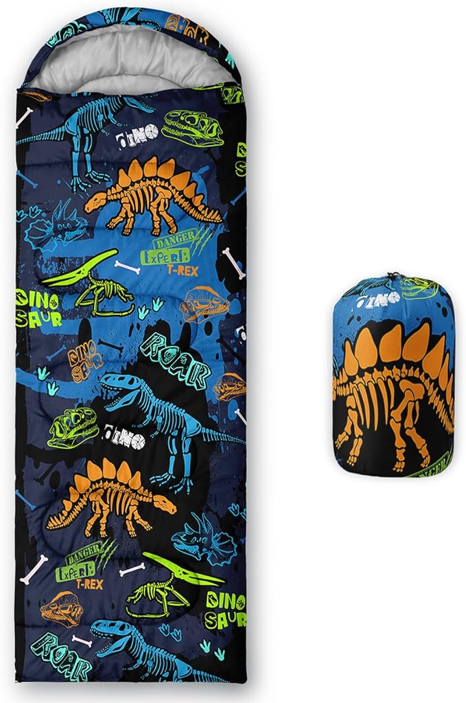 Kids Sleeping Bag for Boys Girls,3D Basketball Print-Lightweight Warm Portable Outdoor Indoor-Waterproof Cold Weather Resistant Sleeping Bag for Camping Hiking