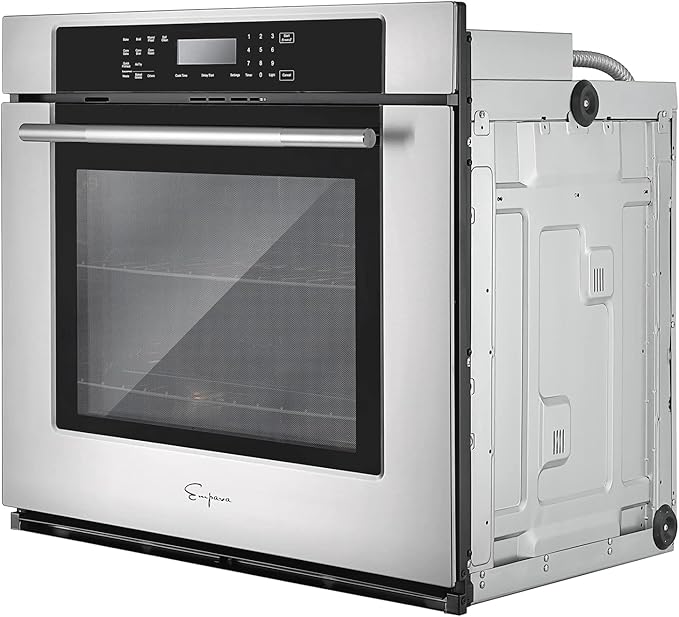 Empava 30" Electric Single Wall Built Oven 10 Cooking Functions with LED Digital Display Convection Fan Touch Control in Stainless Steel EMPV-30WO04, 30IN, Grey