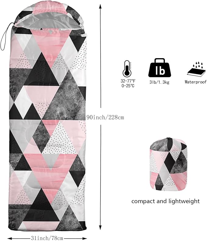 Kids Sleeping Bag for Boys Girls,3D Basketball Print-Lightweight Warm Portable Outdoor Indoor-Waterproof Cold Weather Resistant Sleeping Bag for Camping Hiking