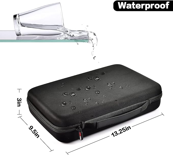 Comecase Hard Battery Organizer Storage Box, Carrying Case Bag Holder - Holds 148 Batteries AA AAA C D 9V - with Battery Tester BT-168 (Batteries are Not Included)