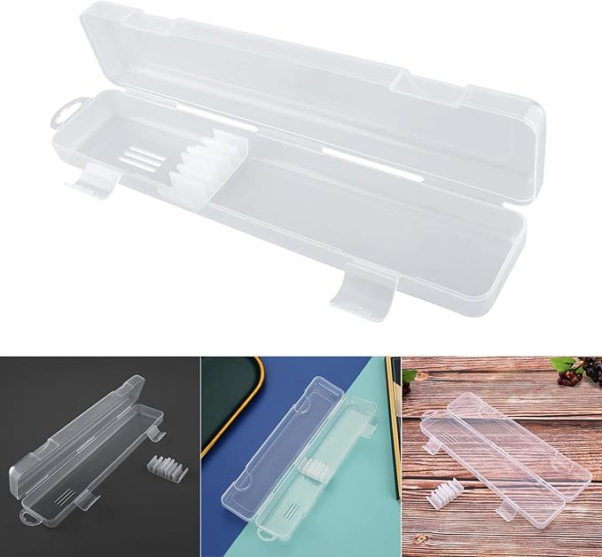 OriGlam Transparent Tableware Storage Case, Portable Flatware Utensil Box, Clear Cutlery Organziers Container for Spoon Fork Chopsticks for Travel Camping Picnic (B)