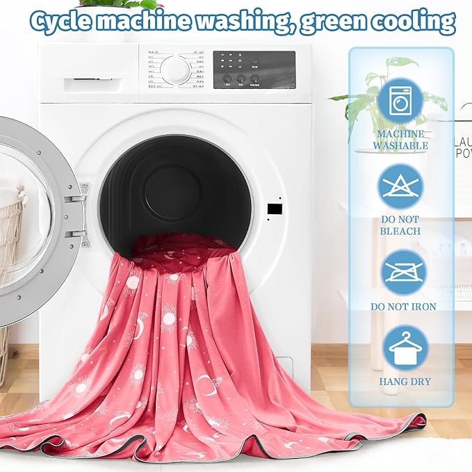 inhand Cooling Blanket King Size (90"x108") - Cooled Blankets for Hot Sleepers Lightweight Breathable Summer Blanket for Sleeping Night Sweats to Keep Cool in The Heat -Peach Pink