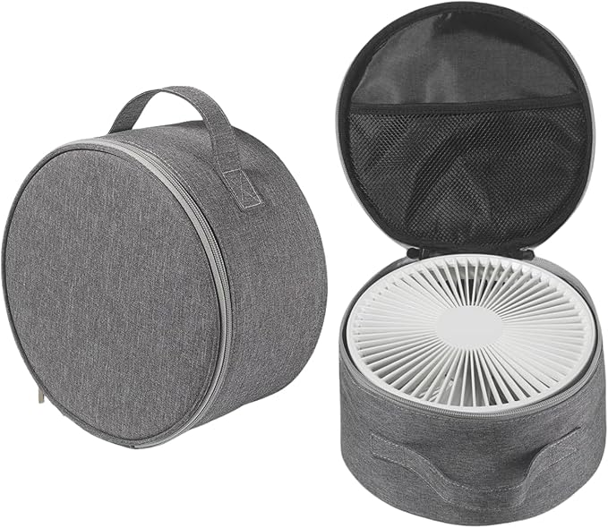 Portable Folding Telescopic Fan Storage Bag, Waterproof Foldaway Standing & Table Fan Hand Bag Case Suitable for P9,P9S,P10,P11,Q7,N97,N98 (Gray)