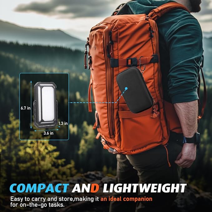 LED Camping Lantern Rechargeable, 10000mAh Portable Camping Lights up to 120+ Hours, 12 Light Modes, Dimmable, LCD Digital Display, Waterproof, Camping Essentials for Power Outages, 10 Packs