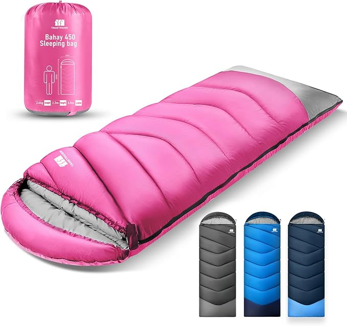 Sleeping Bags for Adults Cold Weather,Portable, Waterproof,Lightweight Sleeping Bag for Tall Girls Boys with Compression Sack for Warm Camping, Hiking, Outdoor & Indoor