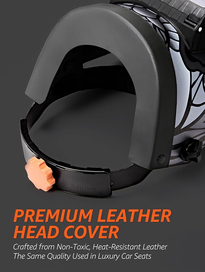 Auto Darkening Welding Helmet - Flip Up Lens, Lightweight, Shade #4/9-13 (White)