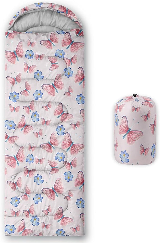 QOOMO Camping Sleeping Bags,3 Season Warm & Cool Weather,Lightweight,Waterproof Sleeping Bags for Adults & Kids,Traveling,and Outdoors,Camping Gear Equipment