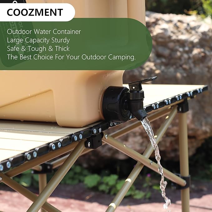 3.2 Gallon/5 Gallon Water Containers with Spigot, BPA Free Water Jug, Military Green Water Tank, Multifunction Water Storage Containers for Camping Outdoor Hiking,Emergency Stroage