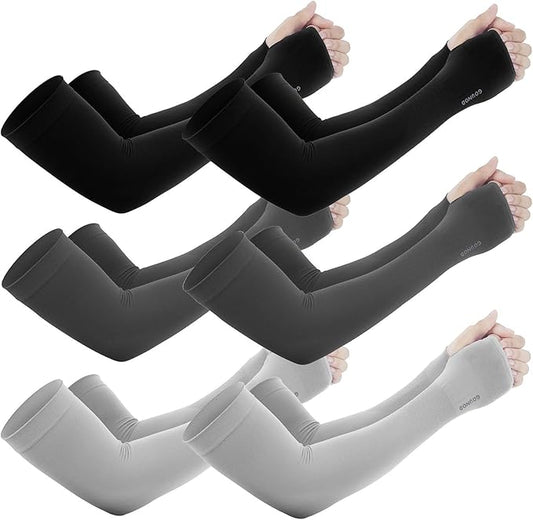 GOUNOD Gardening Sleeves to Cover Arms for Women with Thumb Holes-Sun Protection SPF Cooling Driving UV Blocking
