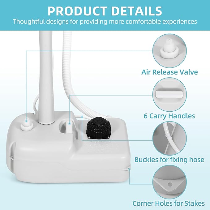 YITAMOTOR Portable Sink 17L Camping Hand Washing Station with w/Towel Holder, Soap Dispenser, Foot Operated, Hand Wash Basin Station for Worksites, Camping, Travel, Boat, Gathering, Garden