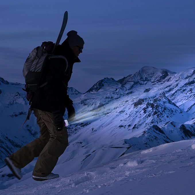 Leelosp 48 Pcs Hand Crank Flashlight No Battery Required Cranked Flashlight Manual Press Flash Light 3 LED Squeeze Light for Camping Hiking Power Outage Gift(Red Blue Purple Orange)