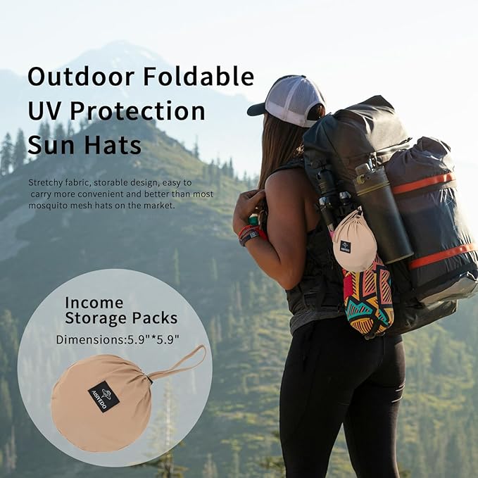 Fishing Hat Sun Protection Hat Mosquito Head Net for Outdoors Bucket Hat with Hidden Net Mesh