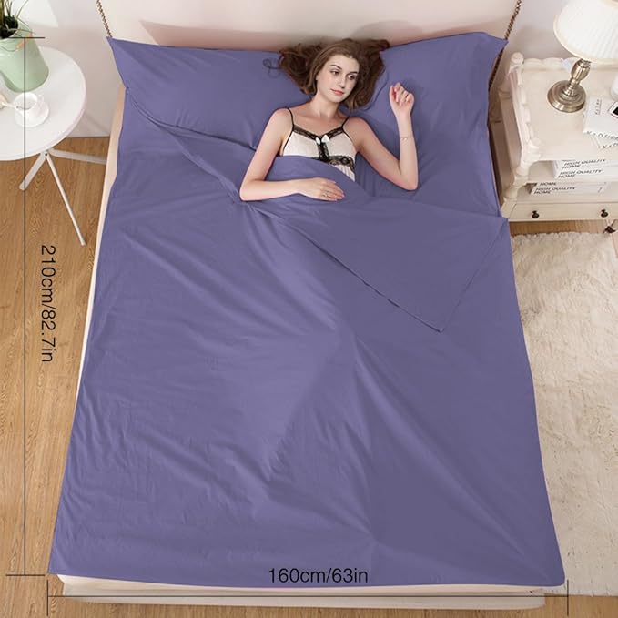 Sleeping Bag Liners Lightweight Travel Camping Sheet Sleep Bag Liner Adults Lightweight Warm Weather Hotel Compact Portable Sleeping Sack Indoor Outdoor Hostels Traveling Backpacking Hiking Blankets