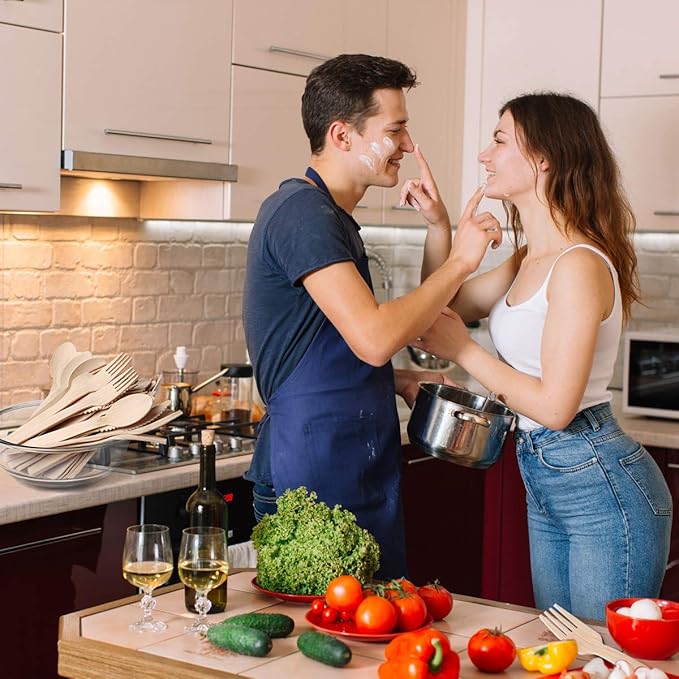 Bamboo Cutlery - 2200 PK 6.7" Bamboo Forks Disposable 100% Compostable Forks Bulk Biodegradable Renewable Natural Utensils for Travel/Camping/Wedding/Party Asin