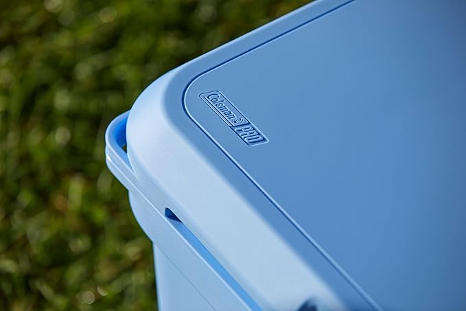 Coleman Pro Heavy-Duty 55qt Wheeled Ultra-Light Premium Hard Cooler, Extra-Thick Insulation Keeps Ice up to 5 Days, 92-Can Capacity, Heavy-Duty Wheels