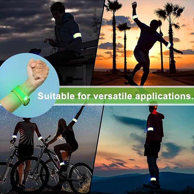 LED Armband for Running,USB Rechargeable Safety Light for Runners,High Visibility Light Up Band Reflective LED Bracelet for Night Walking Jogging Cycling Running Gear