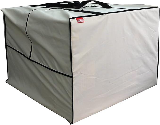 Outdoor Square Cushion/Cover Storage Bag, Protective Zippered Storage Bags with Handles, 32''L x 32''W x 24''H Beige