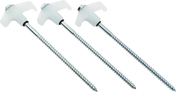 Outback Element® - 15 Tent Stakes Heavy Duty with Glow in The Dark Heads + Bonus Canvas Carry Pouch and Hex Drill Bit