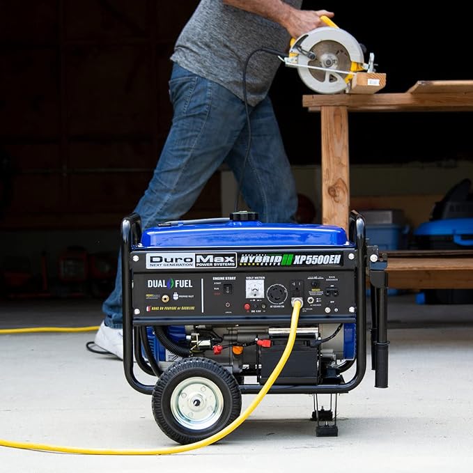 DuroMax XP5500EH 5,500-Watt Dual Fuel Portable Generator - Gas & Propane, Electric Start, RV & Emergency Ready