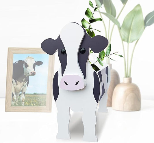 Dairy Cow Planter, Pet Shape Garden Pots Plant Pots for Indoor/Outdoor Gardens Decoration, Cute, Surprise Gifts/Souvenirs for Pet Lovers