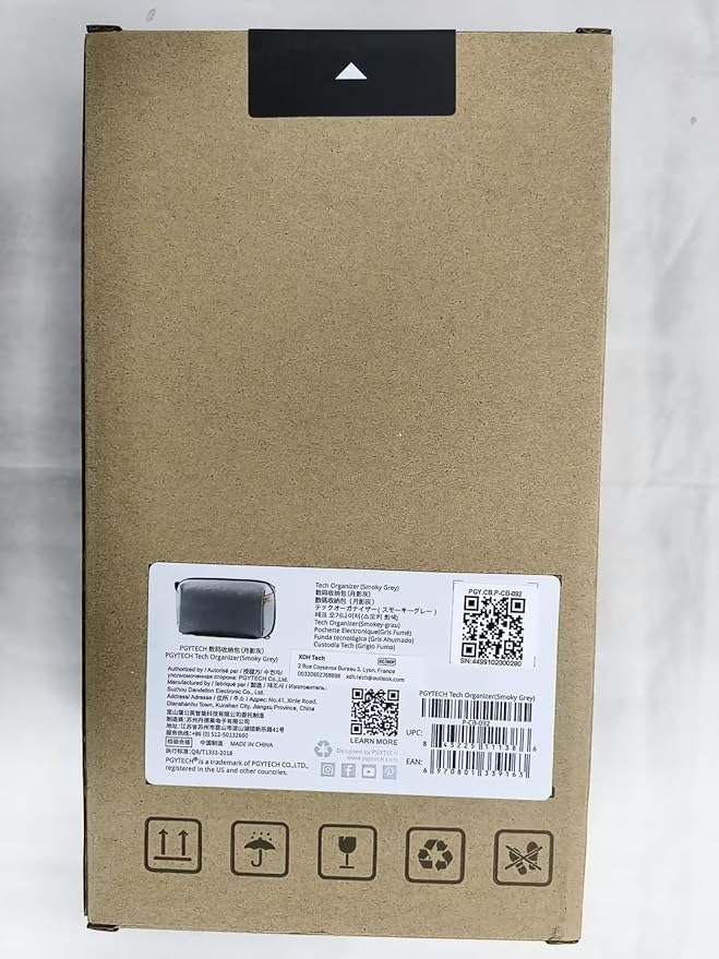 PGYTECH Travel Tech Organizer, Waterproof Tech Pouch, Electronics Accessories Organizer Travel Carrying Case, Cable Organizer Bag for Cables, Cord, Phone Batteries, Charger,Photography SD Card, Grey