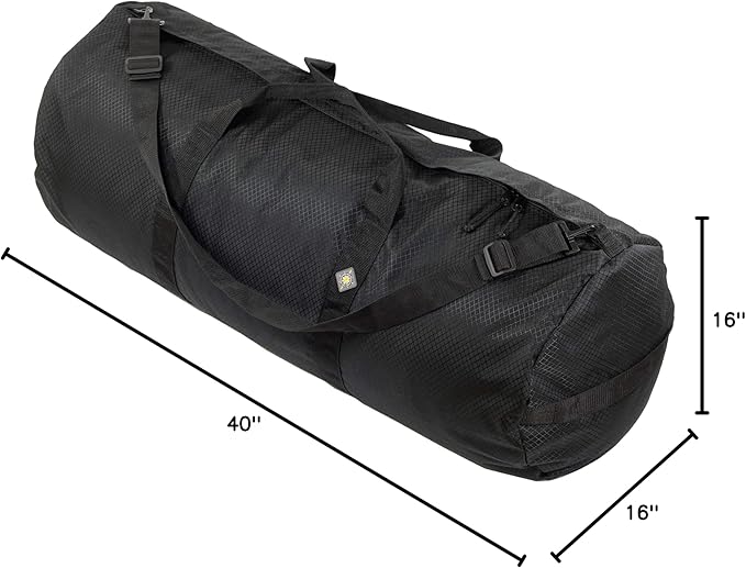 North Star Sports Foldable Duffle Bag for Travel, Gym & Outdoor Camping | Tough and Packable Sport Equipment Bag & Gear Organizer | Heavy Duty Large Duffel Bags for Traveling