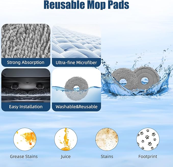 28 Pack Accessories Compatible with Roborock Qrevo S/Qrevo Pro/Qrevo Plus/Qrevo-Maxv Vacuum Robot,Parts Include:Main Brush,Side Brush,Hepa Filter,Mop Cloth,Dust Bag,Cleaning Brush&Screwdrive