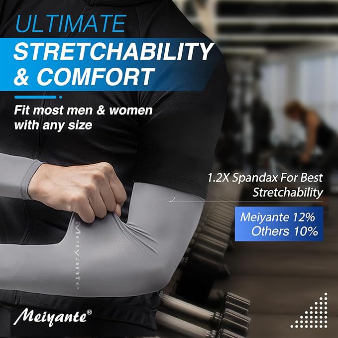 Arm Sleeves for Men Women Work 1 Pair UV Sun Protection UPF Long Sleeves Tattoo Cover Up Sleeves to Cover Arm Sleeves Cooling