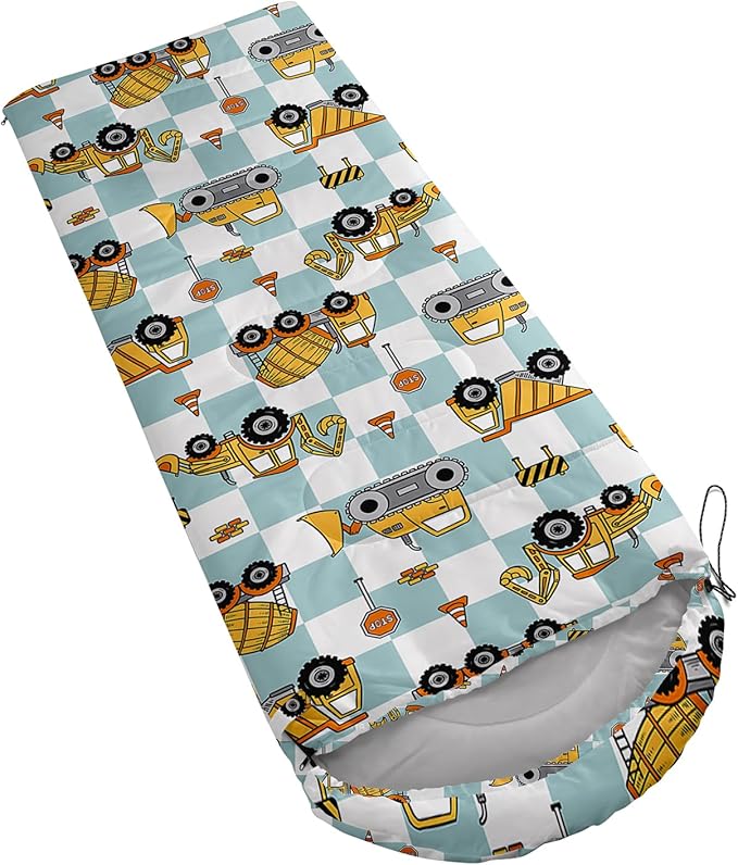 AILONEN Blue Glowing Basketball Sleeping Bag for Kids Boys,Warm and Cool Weather,Lightweight,Waterproof Backpacking,City Theme Ball Sports Sleeping Bag for Camping